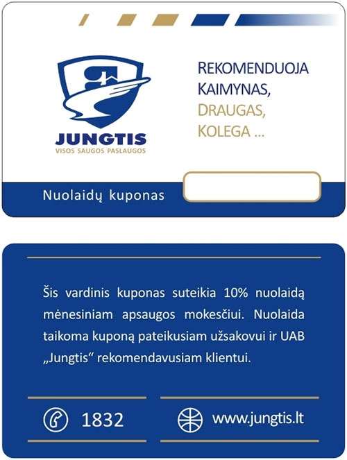 Lojalumo programos kortele